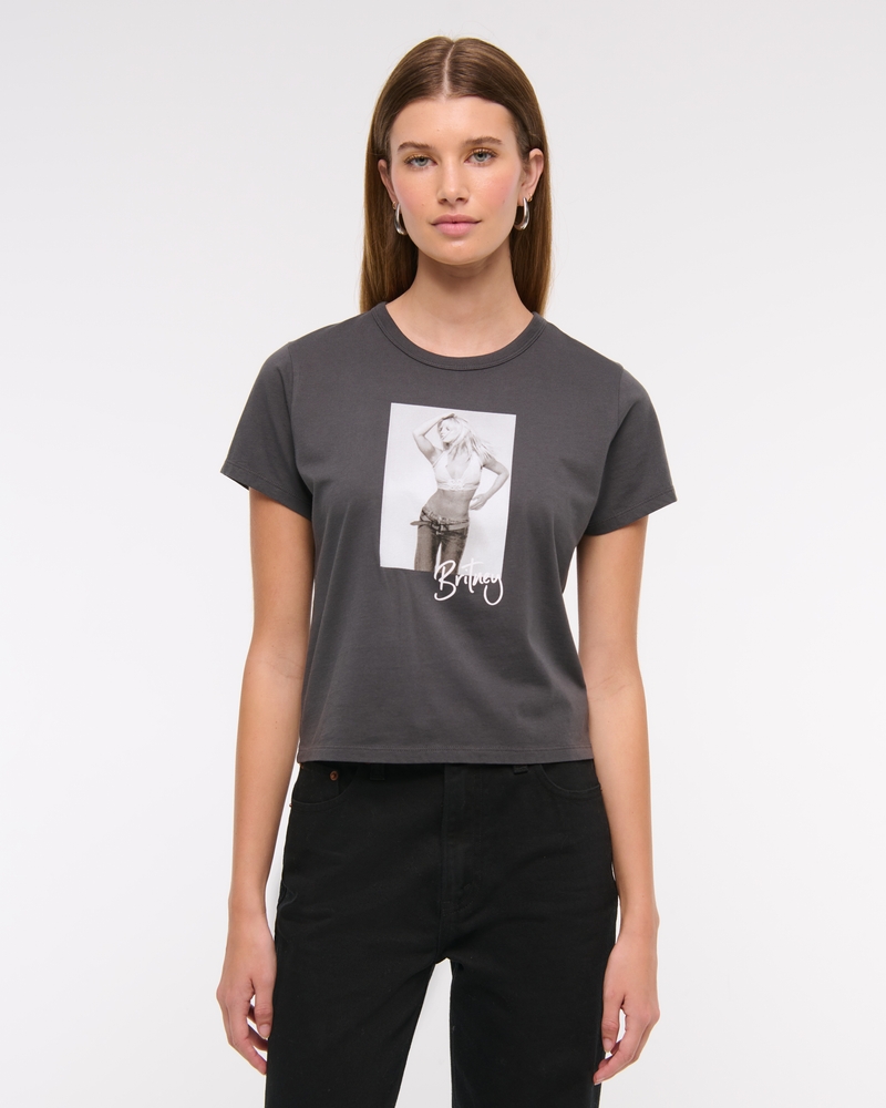 Short-Sleeve Britney Spears Graphic Skimming Tee 상세 이미지 3