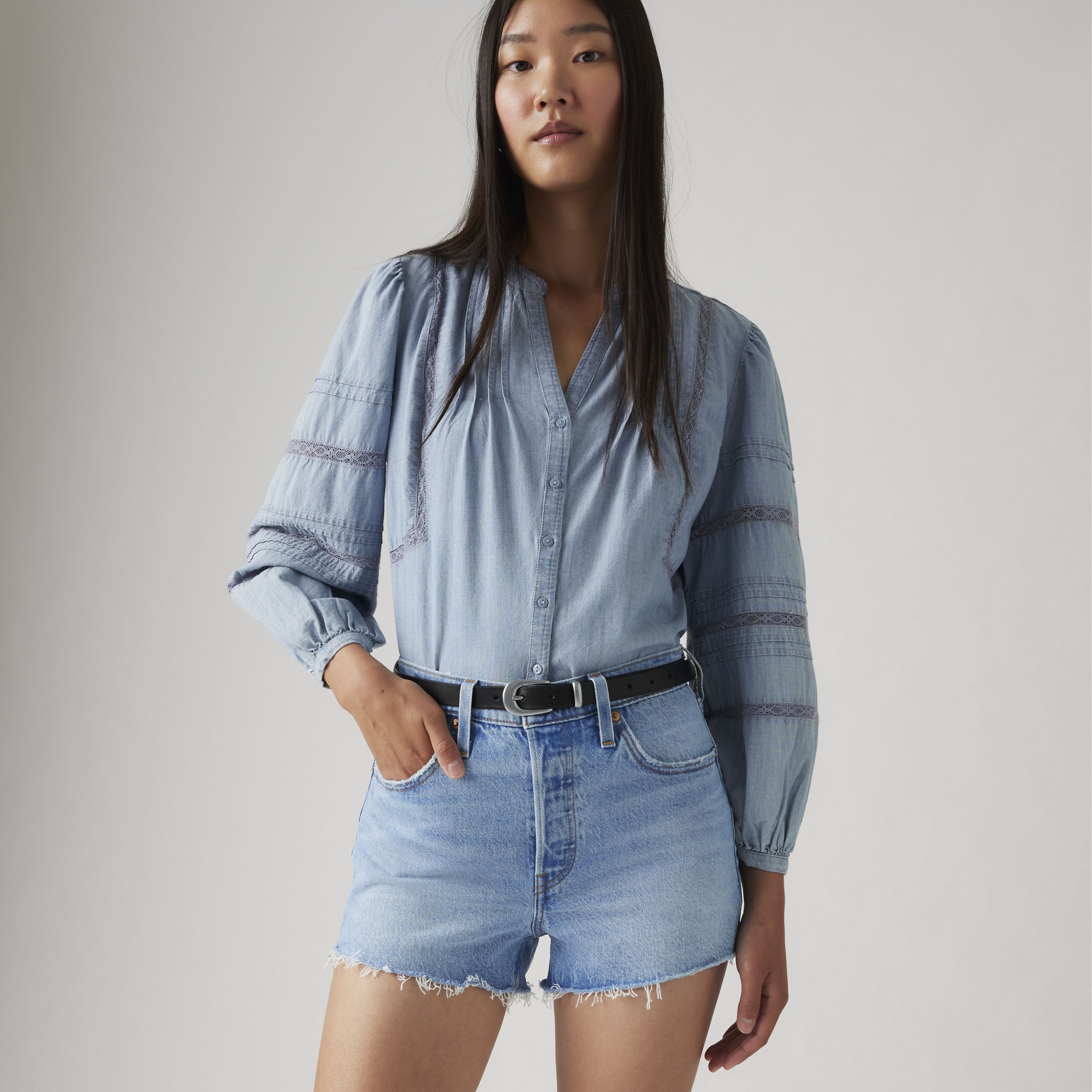 501® 오리지널 핏 하이라이즈 여성용 반바지 상세 이미지 2