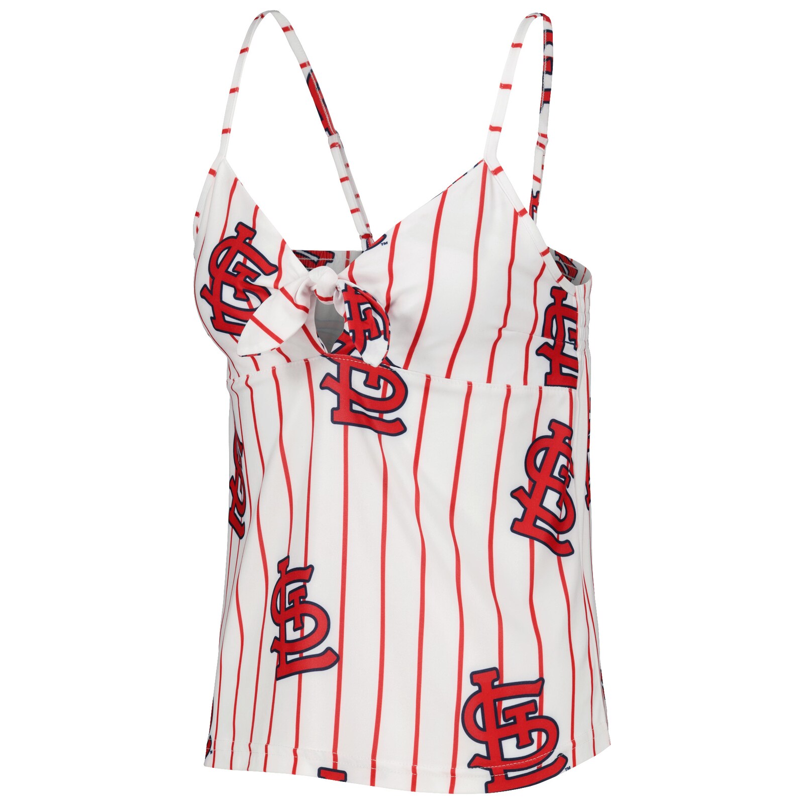 여성용 St. Louis Cardinals Concepts Sport 화이트 Reel 올오버 프린트 탱크톱 & 반바지 수면 세트 상세 이미지 3
