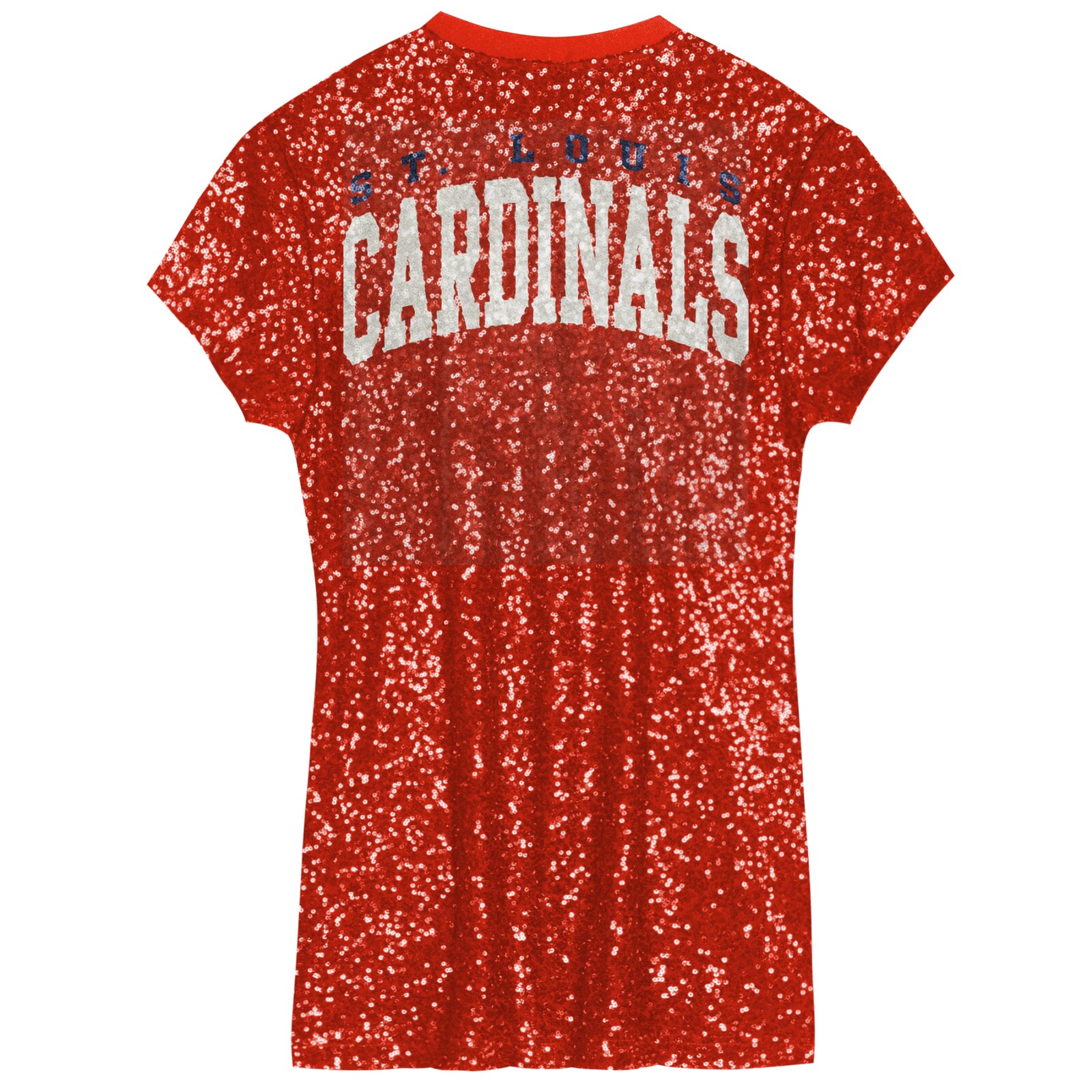 여아 프리스쿨용 St. Louis Cardinals 레드 스팽글 V넥 드레스 상세 이미지 4