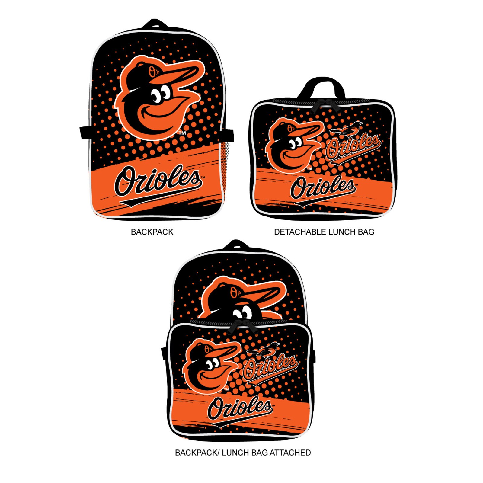 Baltimore Orioles MOJO 백팩 & 런치 박스 2종 세트