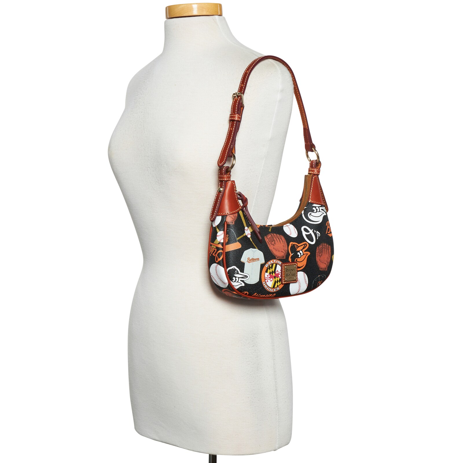 Baltimore Orioles Dooney & Bourke Luca 가죽 호보 백 상세 이미지 5