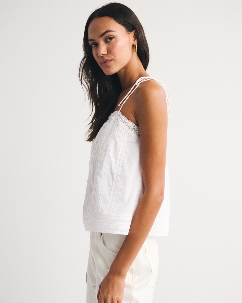 Lace-Trim Tie-Strap Cami 상세 이미지 5