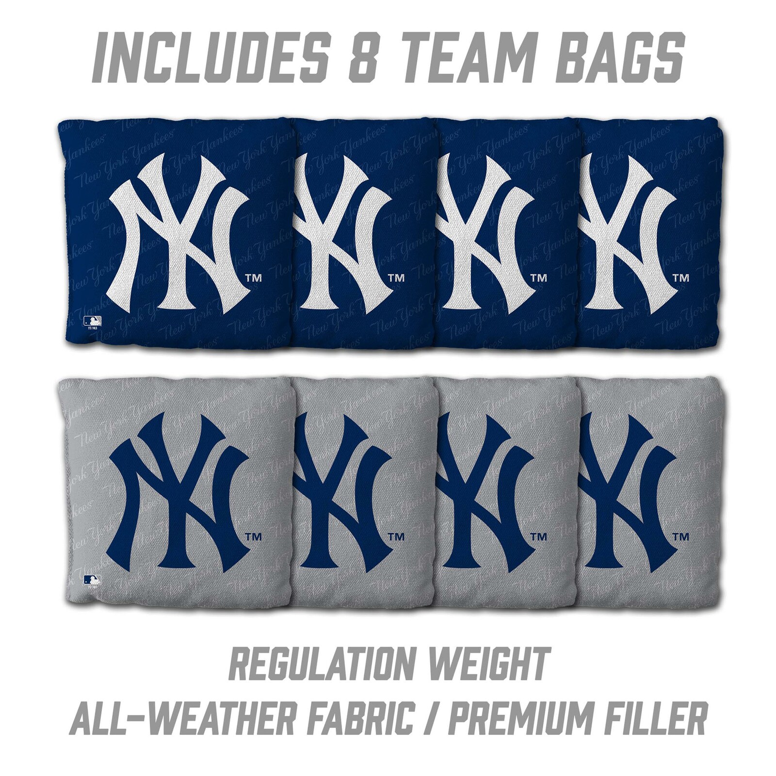 New York Yankees IDNA 2' x 4' 콘홀 게임 백 포함 세트 상세 이미지 5