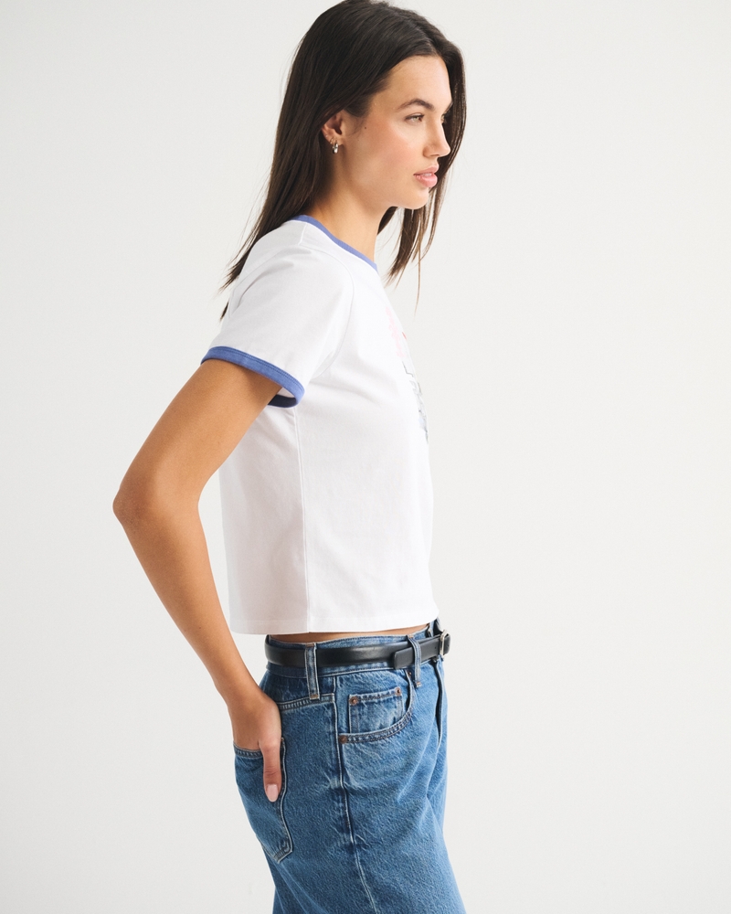 100% Cotton Nautical Graphic Skimming Short-Sleeve Tee 상세 이미지 4