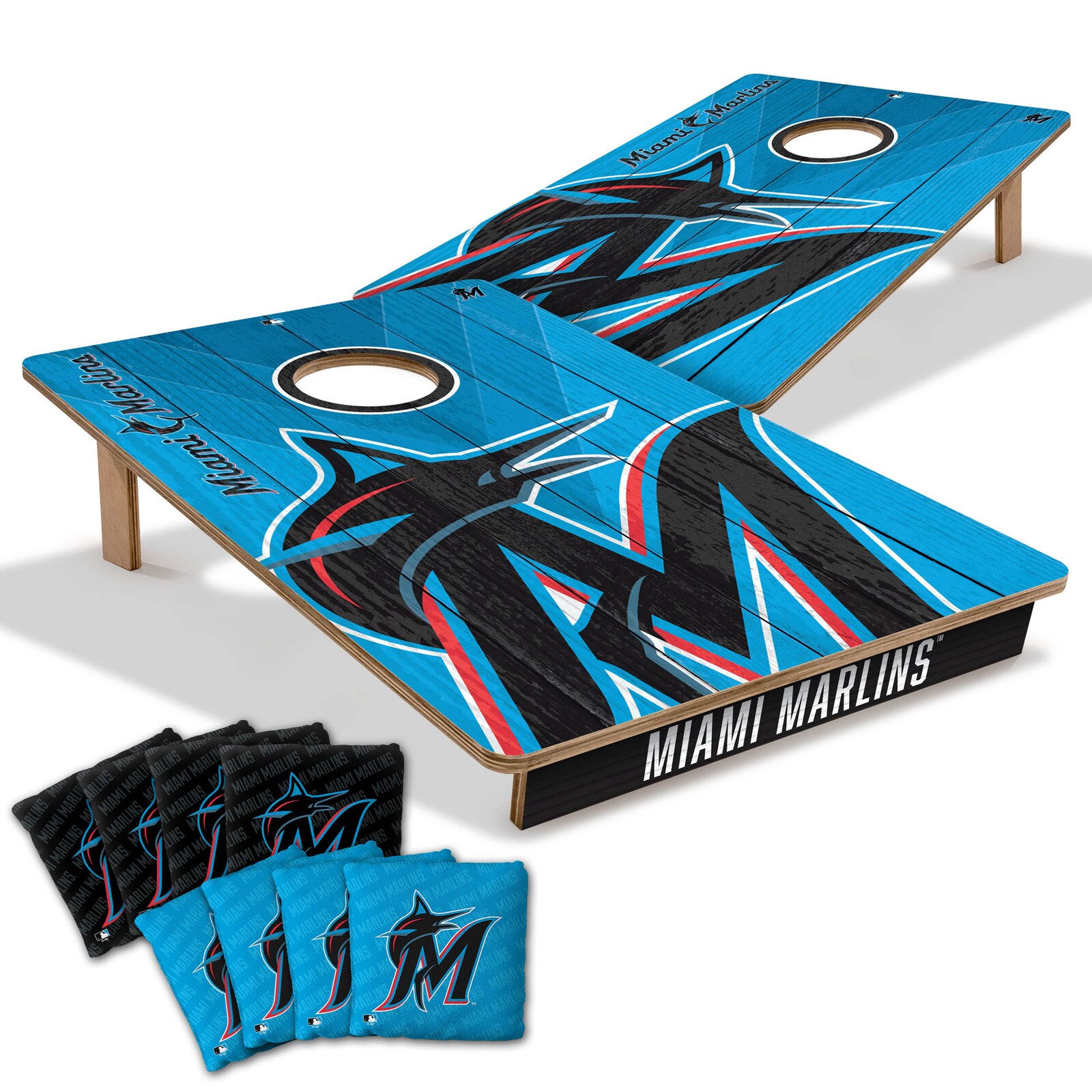 Miami Marlins IDNA 2' x 3' 콘홀 게임 세트 상세 이미지 2