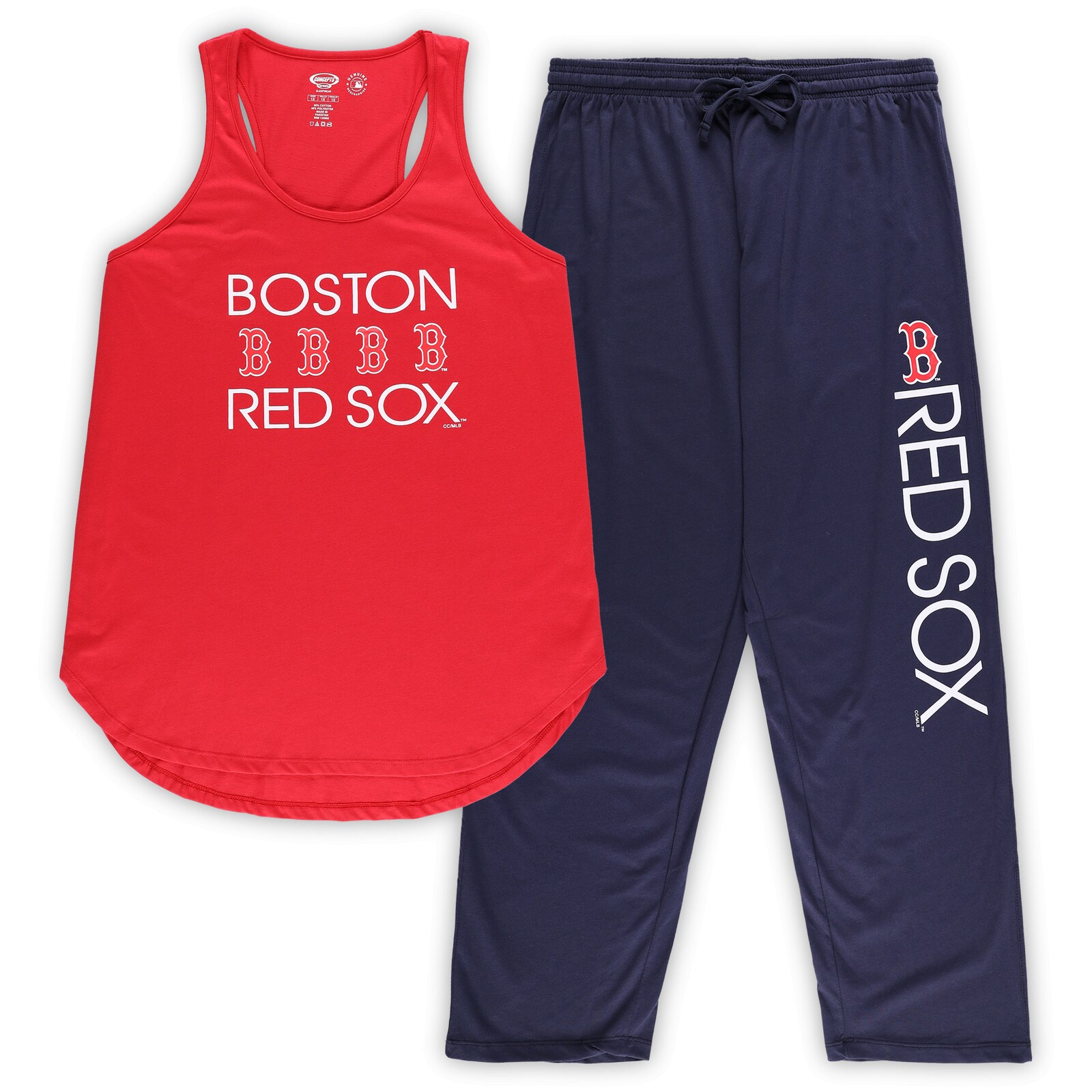 여성용 Boston Red Sox Concepts Sport 레드/네이비 플러스 사이즈 Meter 탱크탑 & 팬츠 슬립 세트 상세 이미지 2