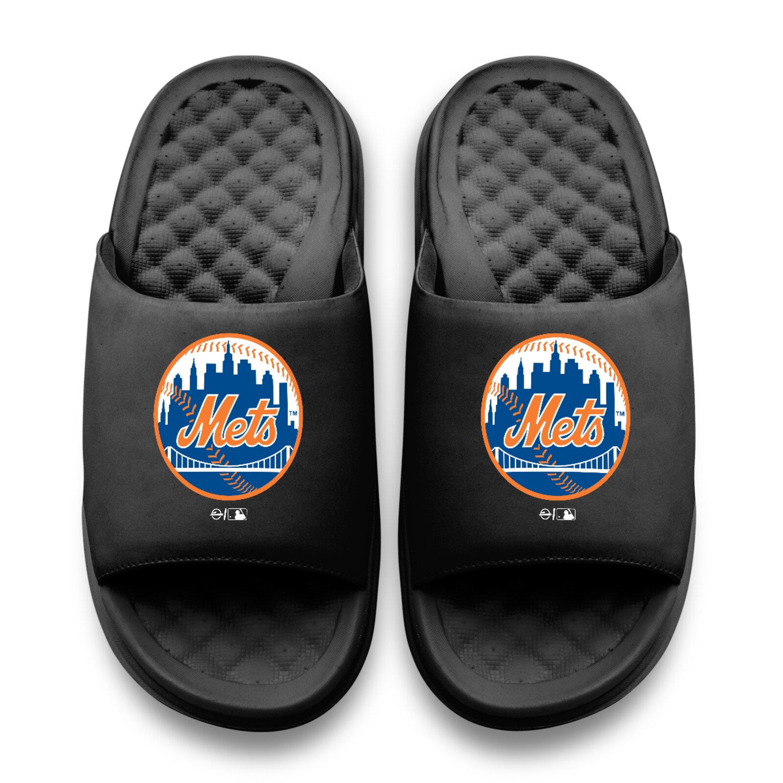 유소년 New York Mets ISlide 블랙 프라이머리 모티브 슬라이드 샌들 상세 이미지 3