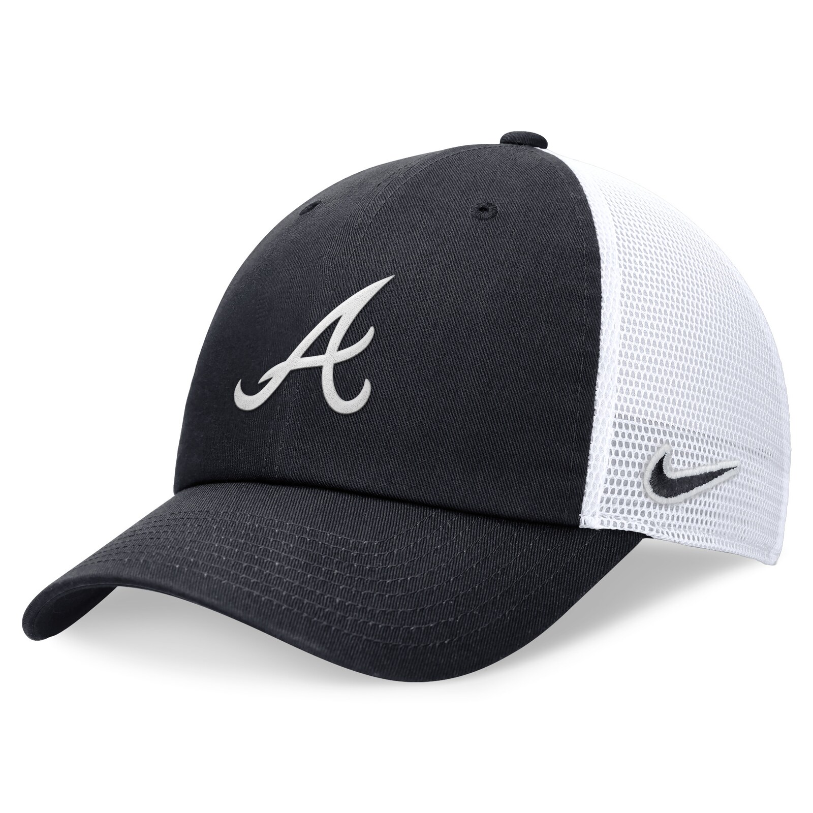 남성용 Atlanta Braves Nike 네이비 Club Trucker 조절식 모자