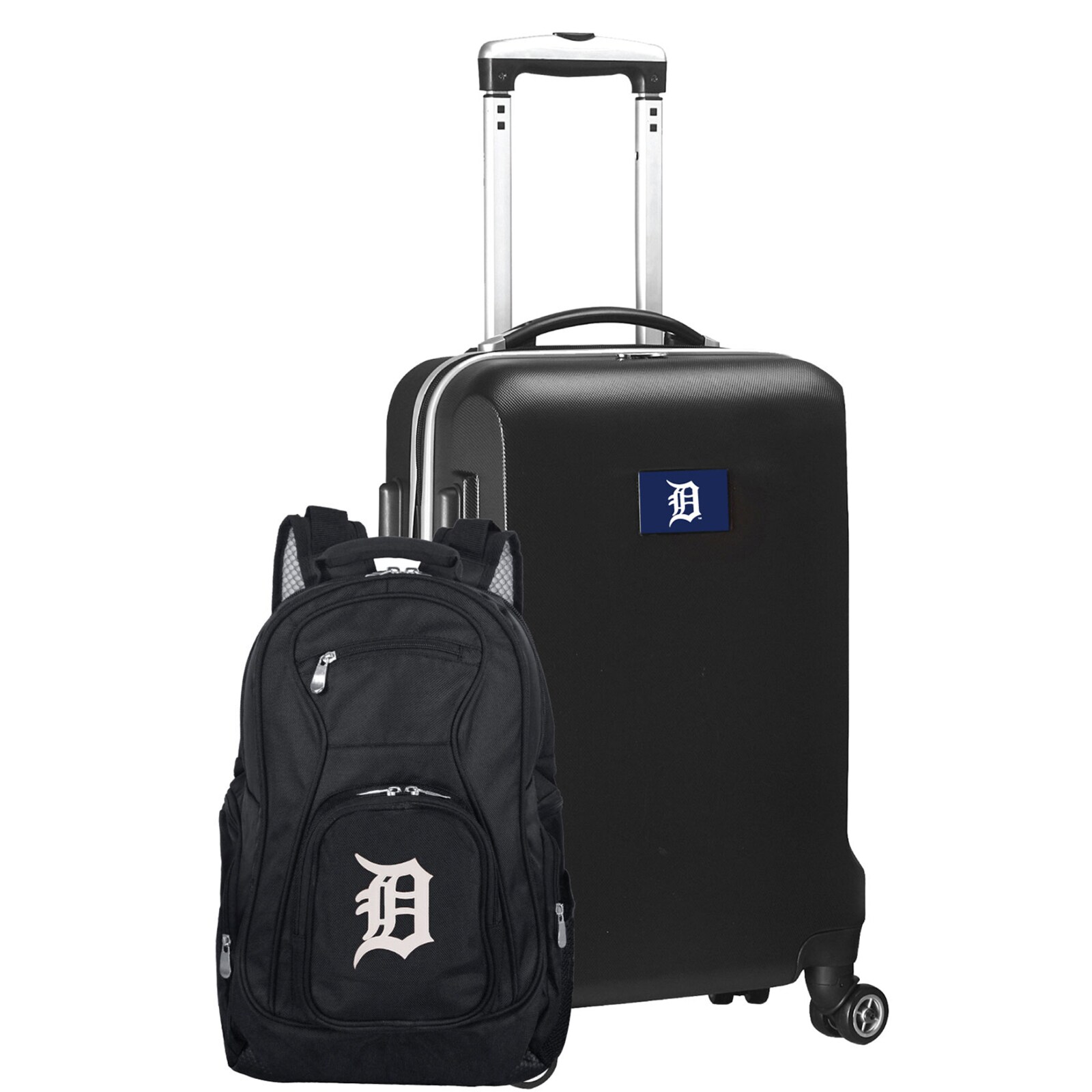 Detroit Tigers MOJO 블랙 디럭스 2종 백팩 및 기내용 캐리어 세트 상세 이미지 2