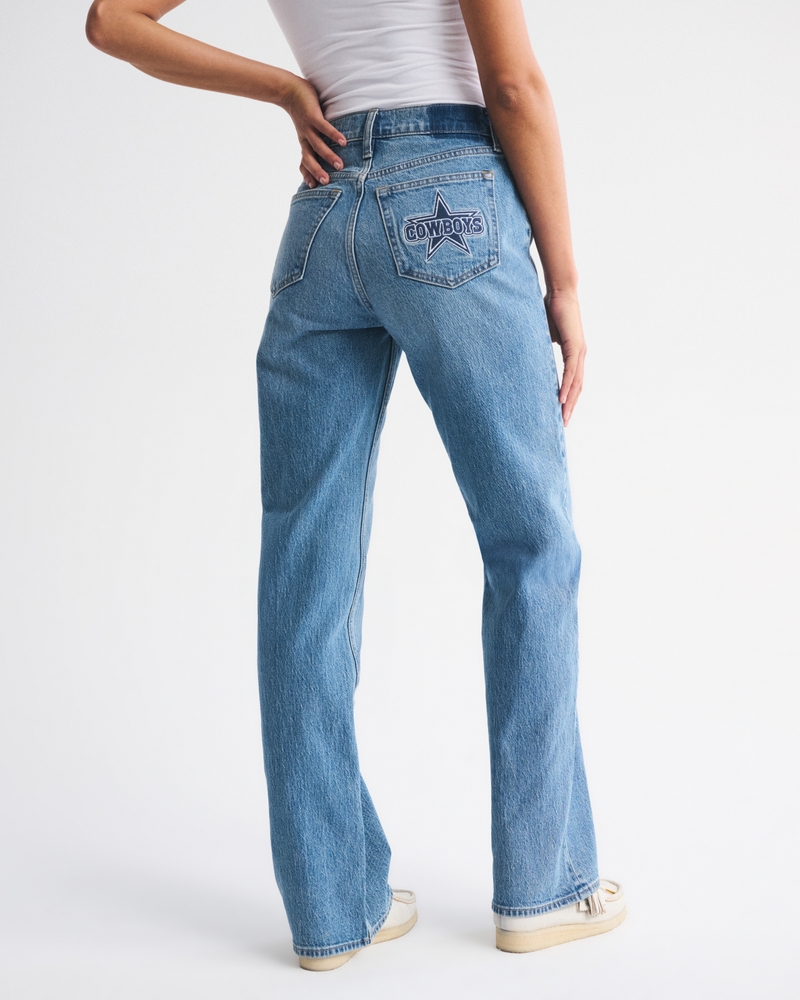 High Rise 90s Relaxed Dallas Cowboys Embroidered Jean 상세 이미지 6