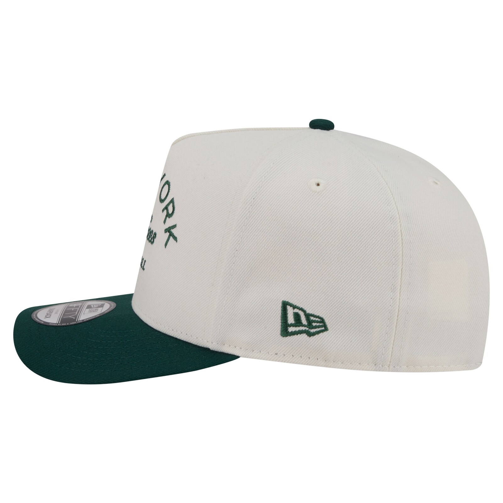 남성용 New York Yankees New Era 크림/다크 그린 크롬 A-Frame 9FIFTY 스냅백 모자 상세 이미지 7