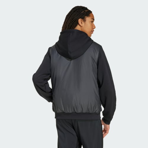 Essentials CLIMAWARM 3-Stripes Insulated Hooded Hybrid Jacket 상세 이미지 2