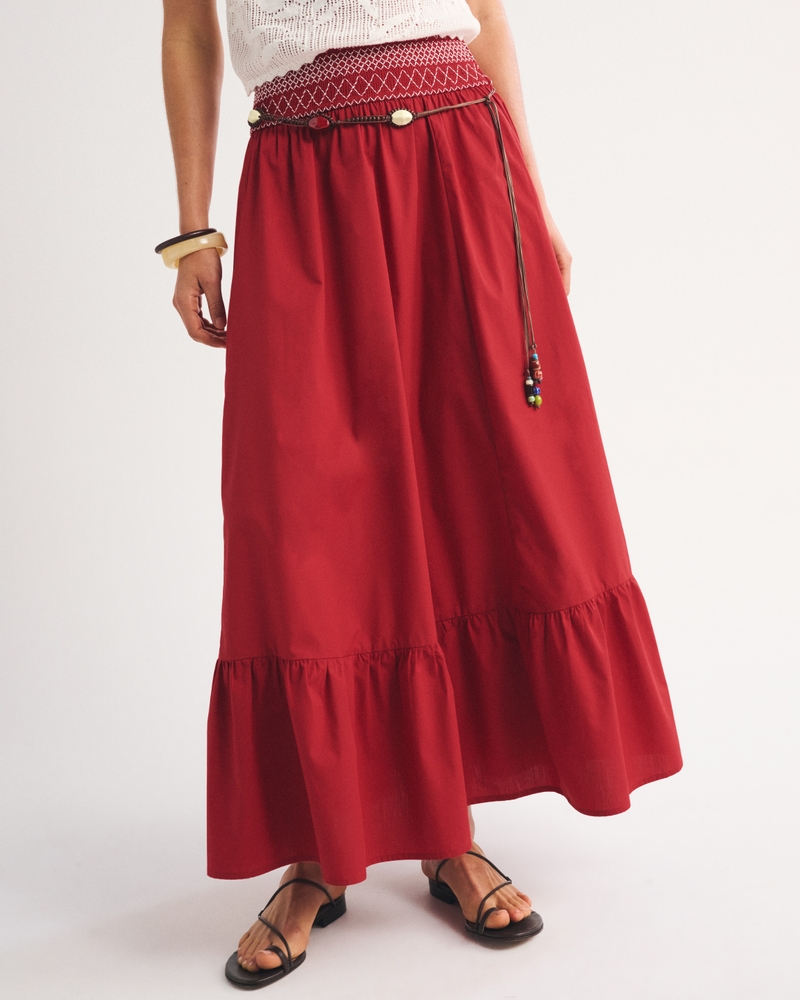 A&F Sydney Smocked Convertible Midi Dress 상세 이미지 4