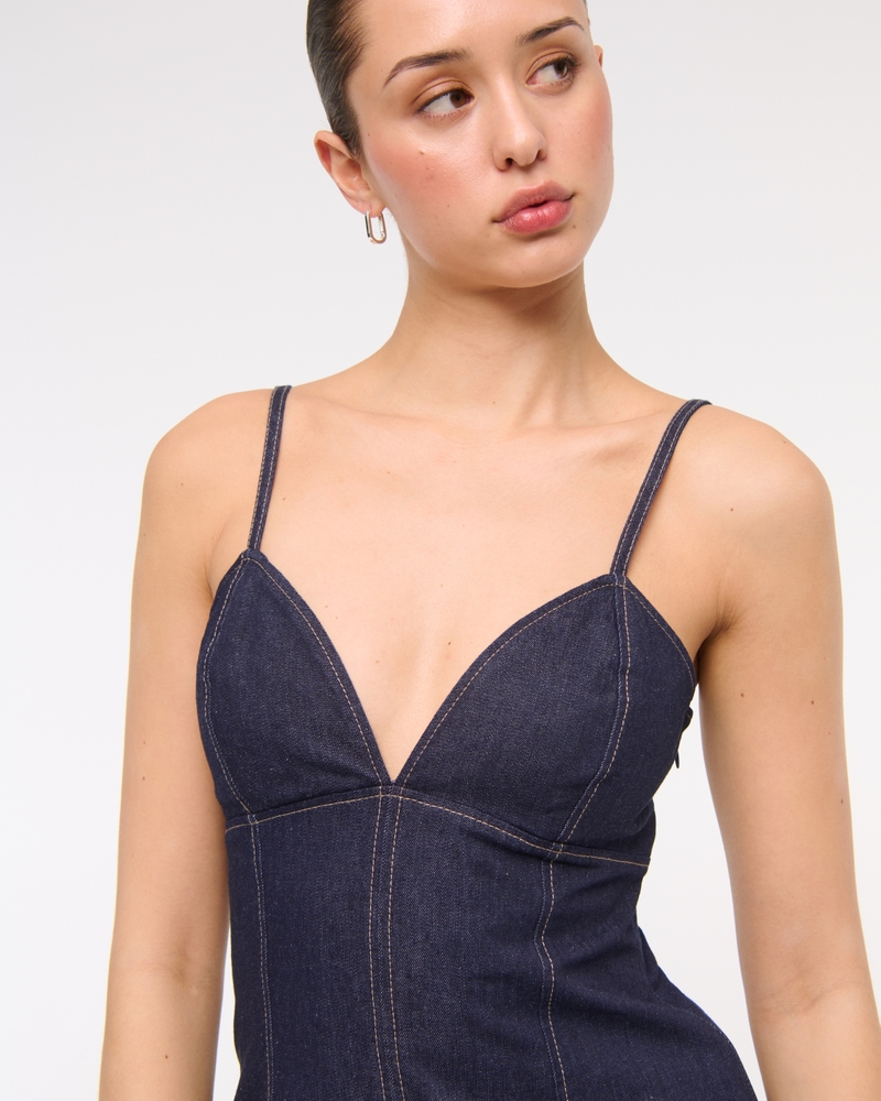 Sweetheart Denim Mini Dress 상세 이미지 3