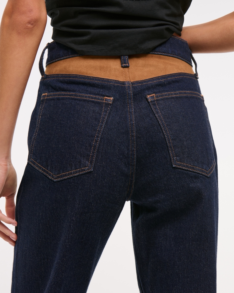 High Rise 90s Relaxed Vegan Suede Yoke Jean 상세 이미지 5