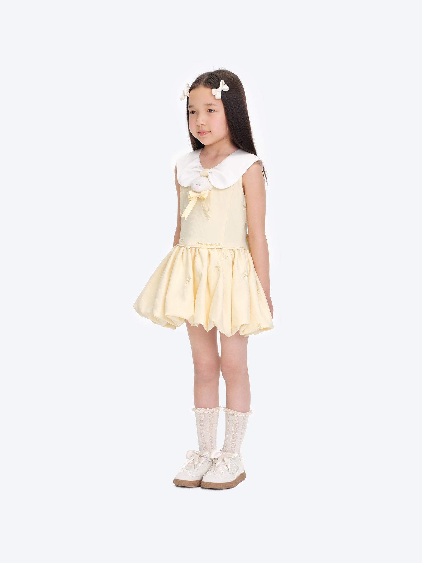 베이비베어 리본 버블 원피스 옐로 상세 이미지 4
