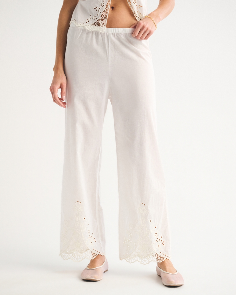 Embroidered Cutwork Sleep Pant 상세 이미지 2