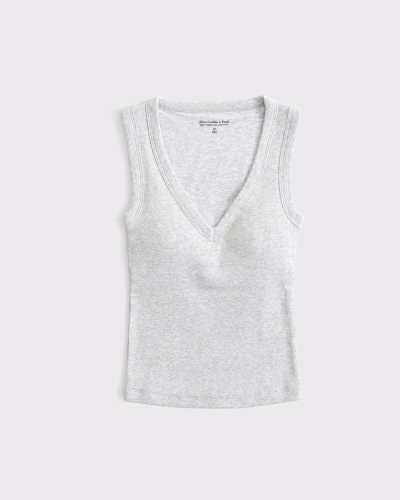 Bra-Free Rib V-Neck Tank 상세 이미지 6