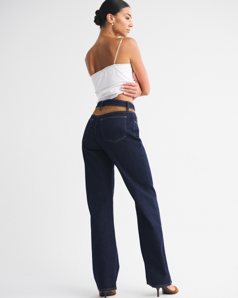 Curve Love High Rise 90s Relaxed Vegan Suede Yoke Jean 상세 이미지 6