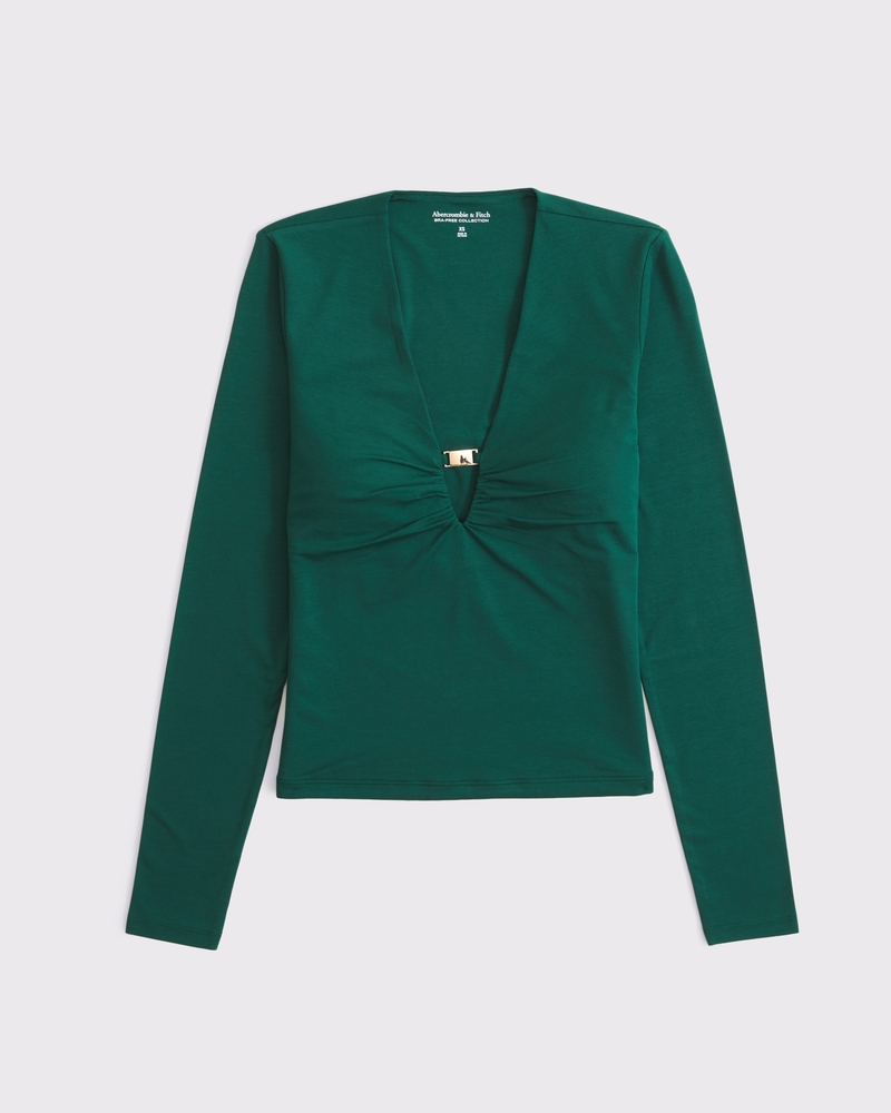 Bra-Free Hardware Long-Sleeve Top 상세 이미지 6