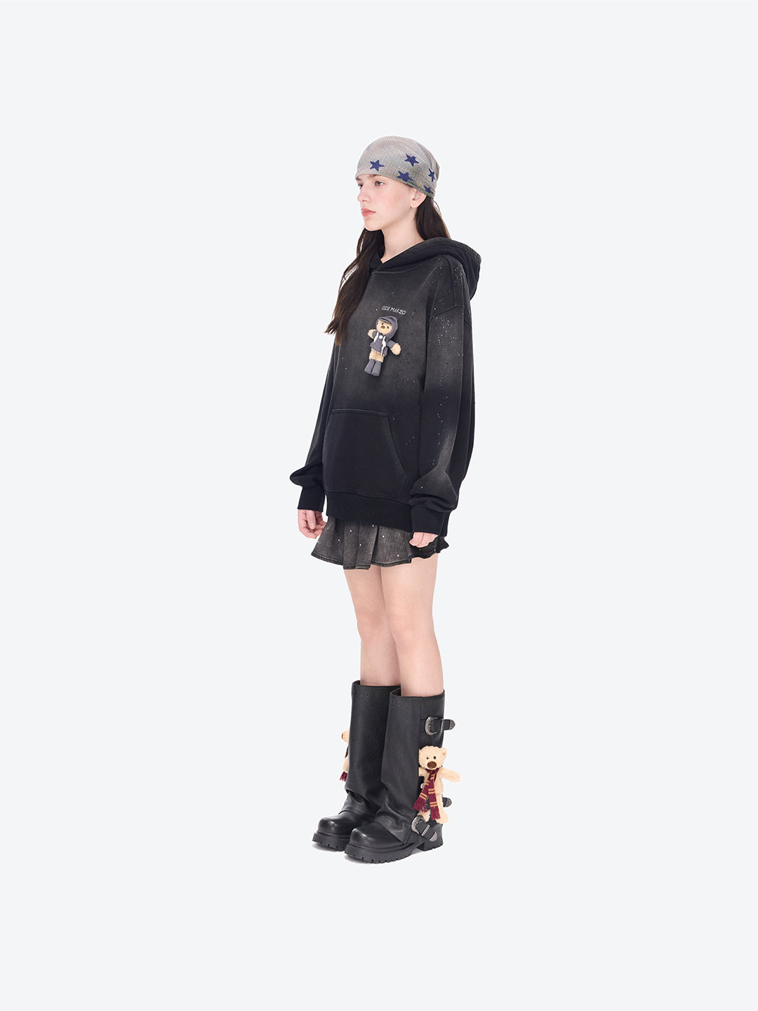 레인 데이 후드티 블랙 상세 이미지 3