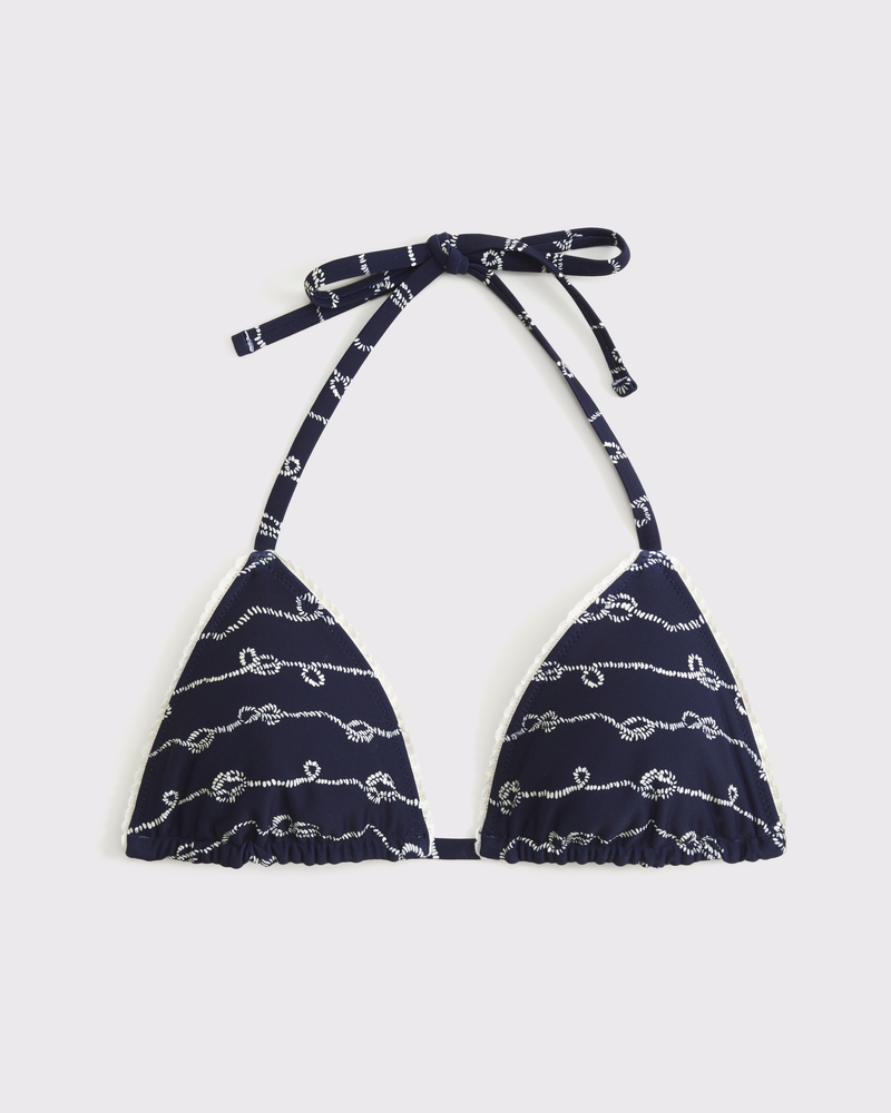 Reversible Halter String Triangle Bikini Top 상세 이미지 7