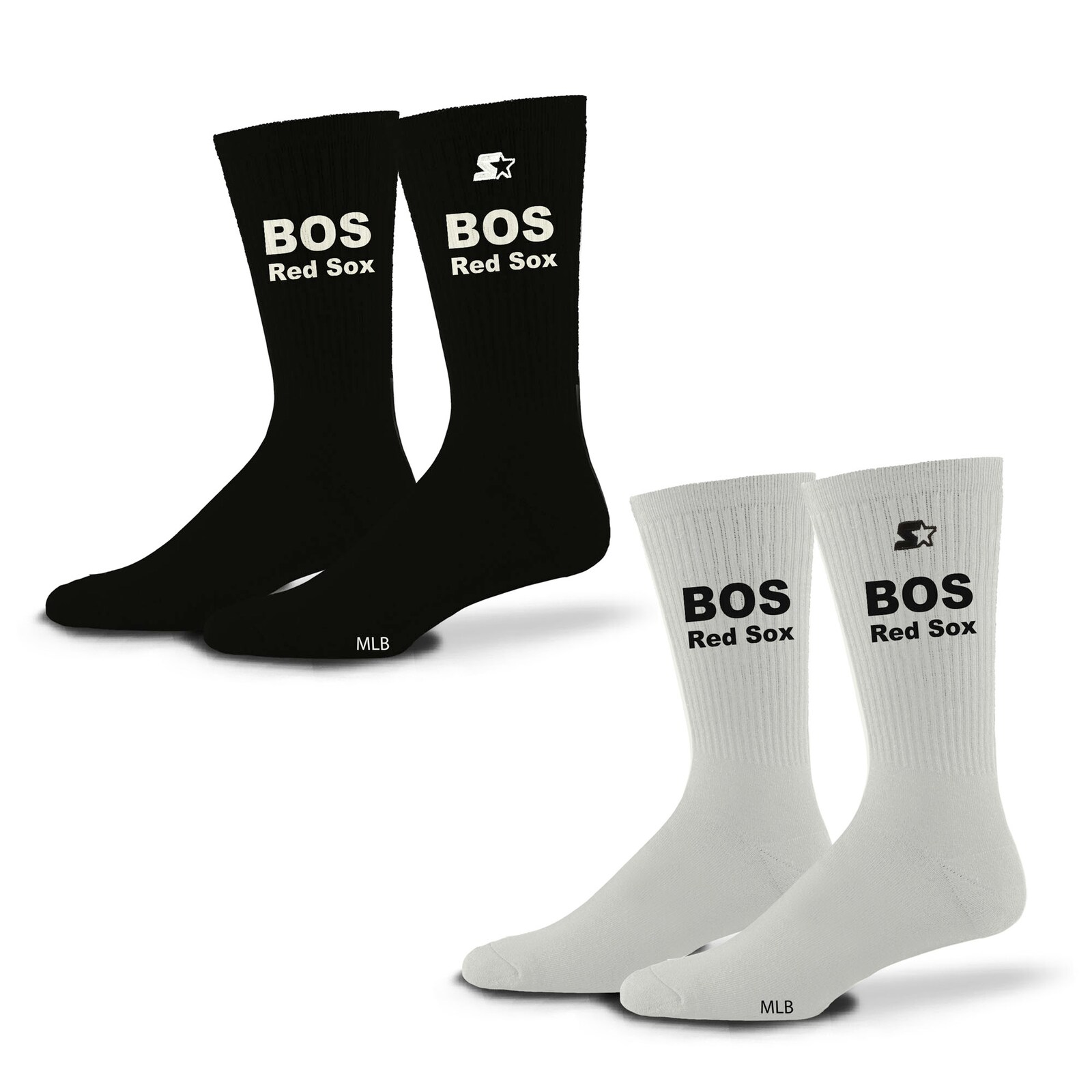 공용 Boston Red Sox Starter 블랙/화이트 어시스트 양말 2팩 상세 이미지 2