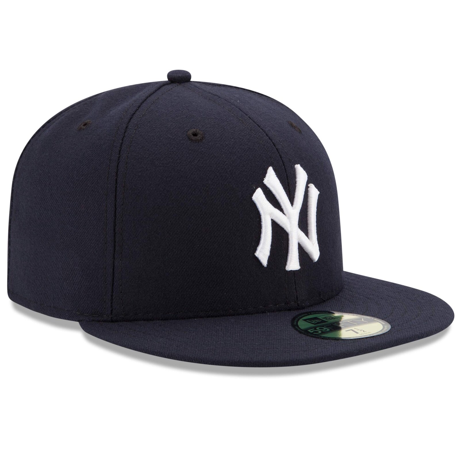 남성용 뉴욕 양키스 New Era 네이비 게임 어센틱 컬렉션 온필드 59FIFTY 피티드 모자 상세 이미지 4