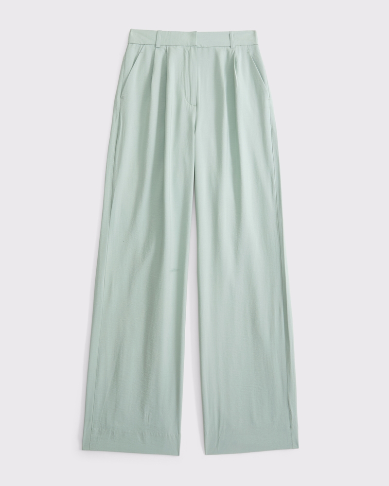 A&F Sloane Lightweight Crepe Tailored Wide Leg Pant 상세 이미지 6