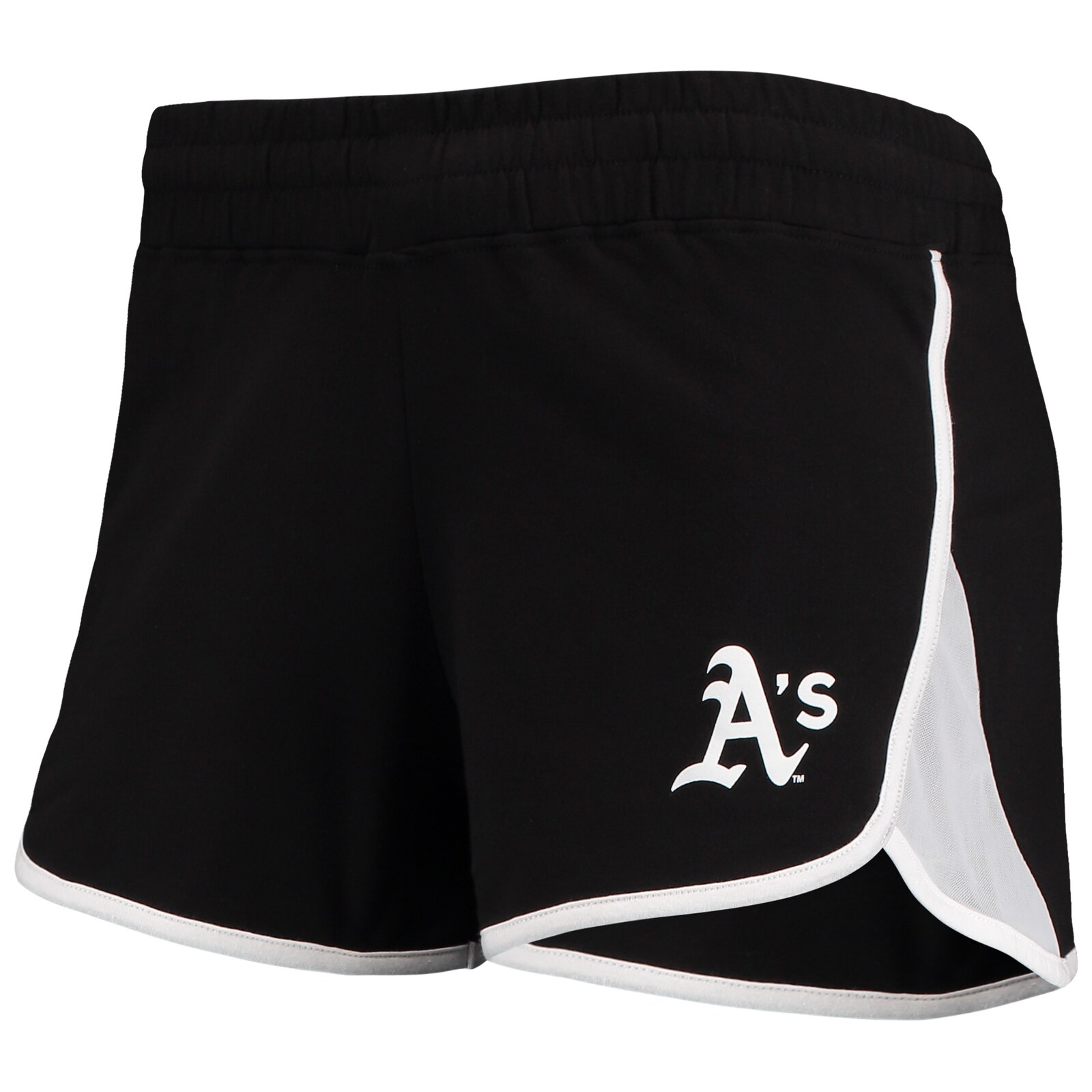 여성용 Athletics New Era 블랙 스트레치 프렌치 테리 쇼츠 상세 이미지 3