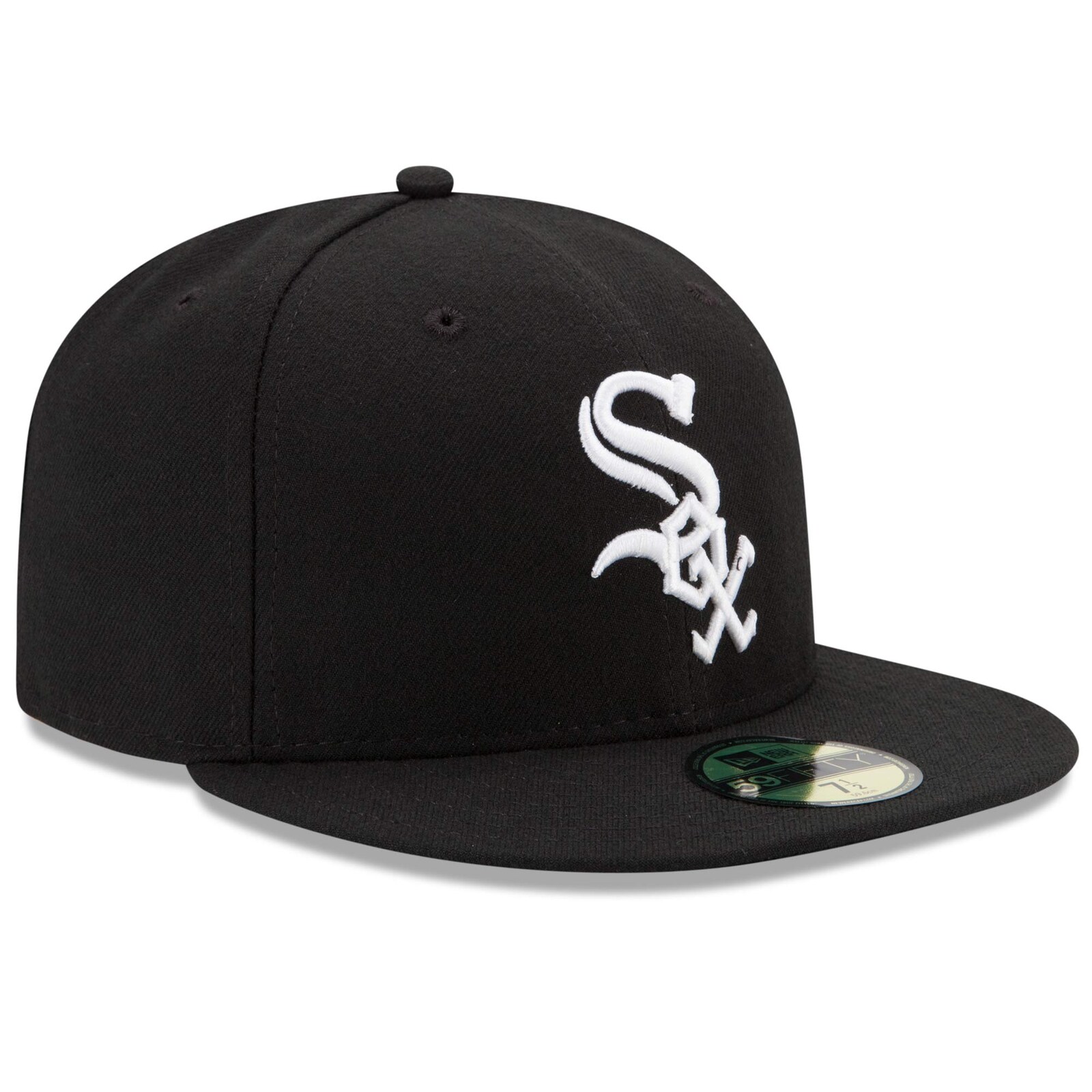 남성용 시카고 화이트삭스 New Era 블랙 게임 어센틱 컬렉션 온필드 59FIFTY 피티드 모자 상세 이미지 4