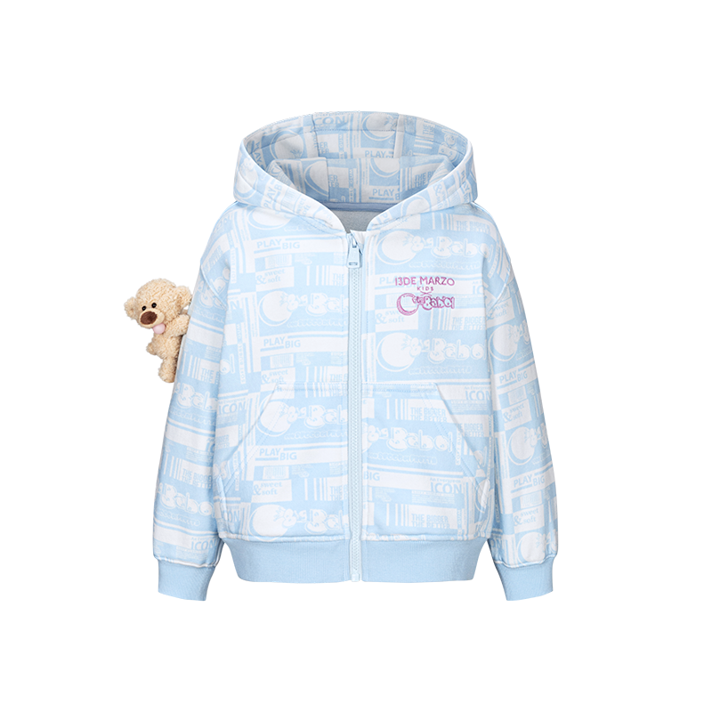 BabyBear 버블껌 집업 후디 블루