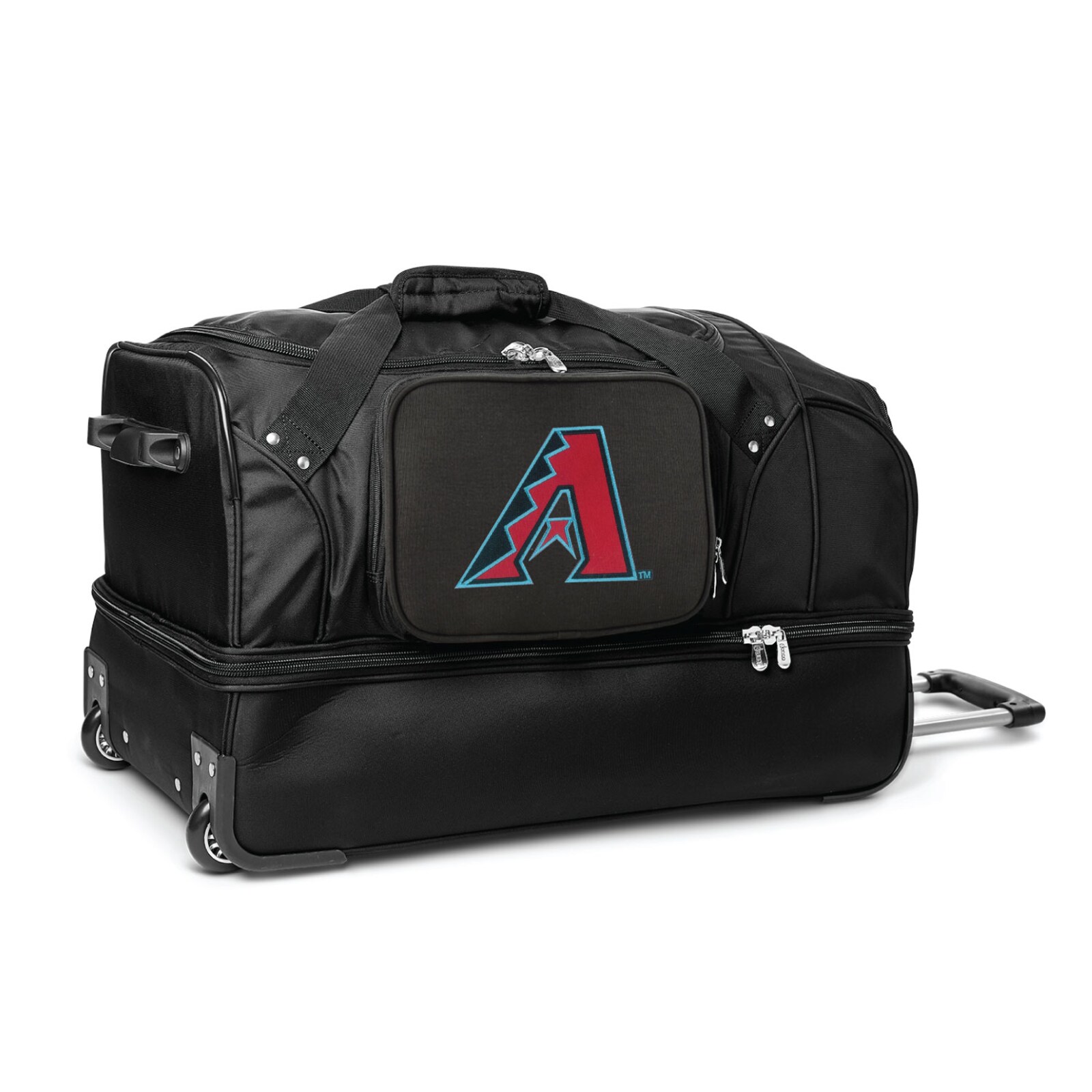 Arizona Diamondbacks MOJO 블랙 27인치 2륜 드롭바텀 롤링 더플백