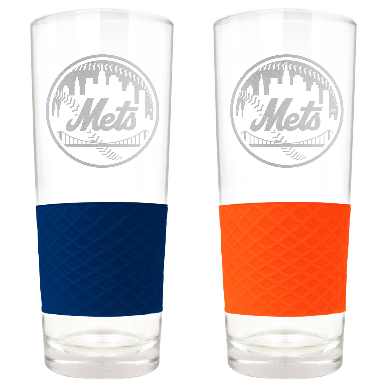New York Mets 22온스 로고 스코어 파인트 글라스 2종 세트