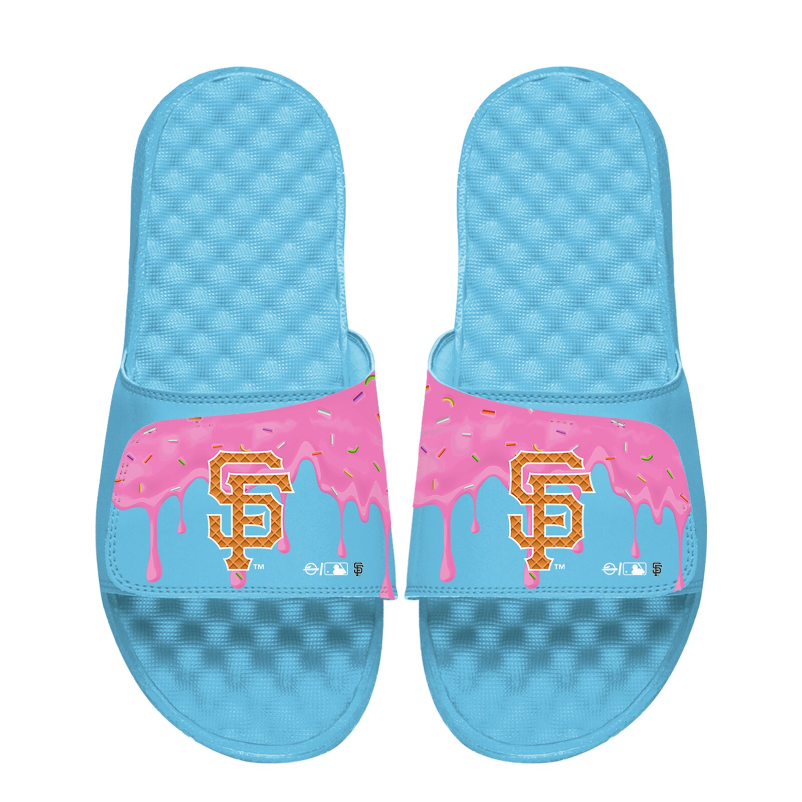 남녀공용 San Francisco Giants ISlide 블루 아이스크림 드립 슬라이드 샌들 상세 이미지 2