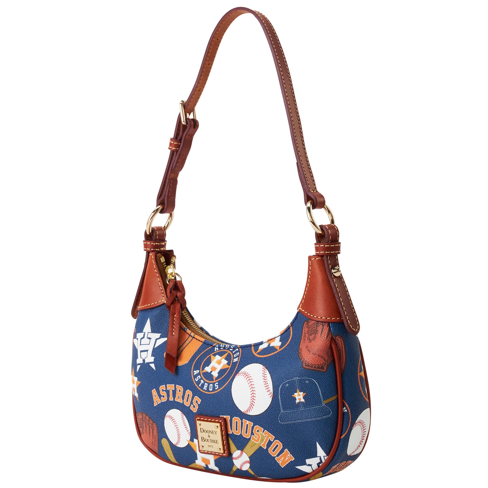 Houston Astros Dooney & Bourke Luca 가죽 호보 백 상세 이미지 3