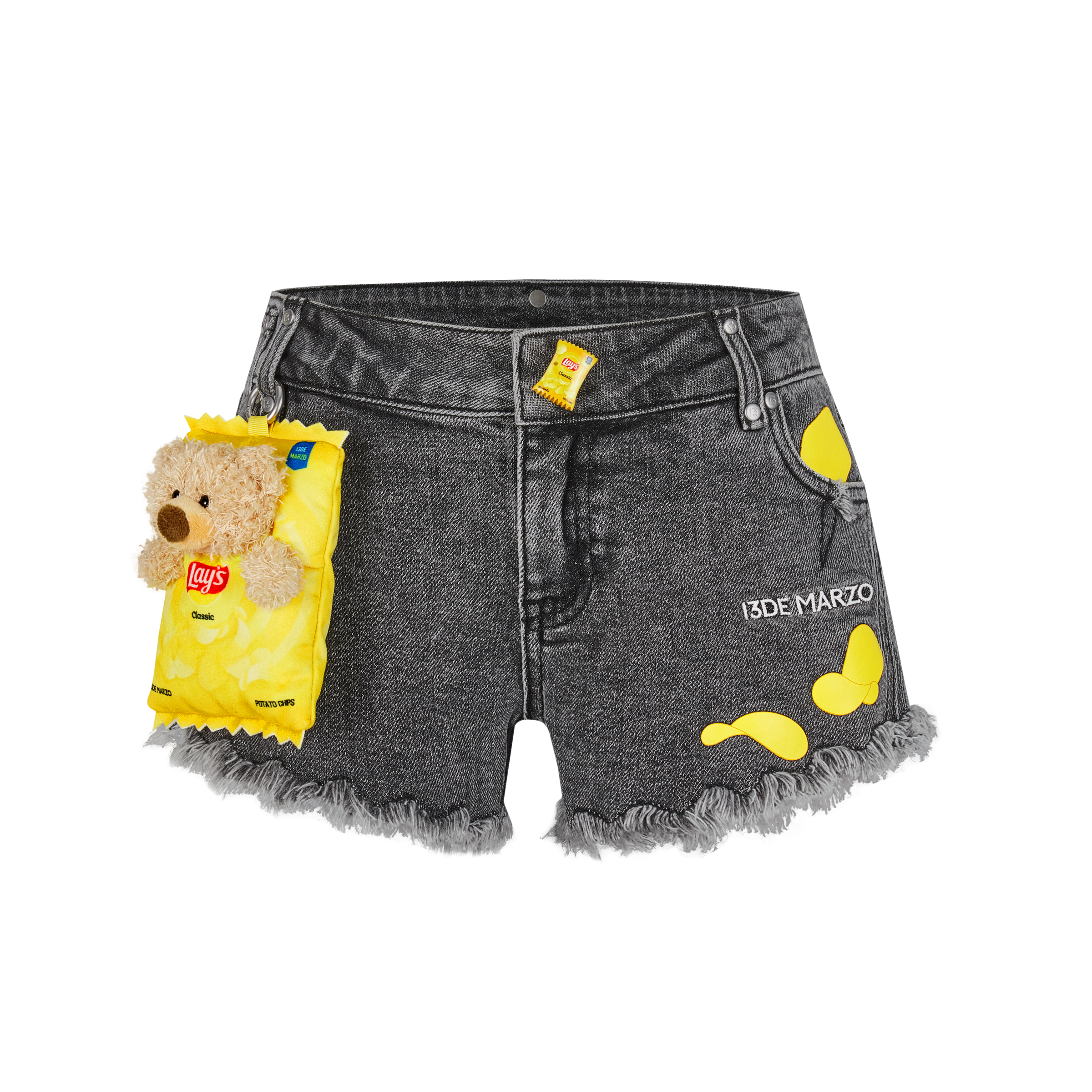 Lay's 베어 워시드 데님 쇼츠