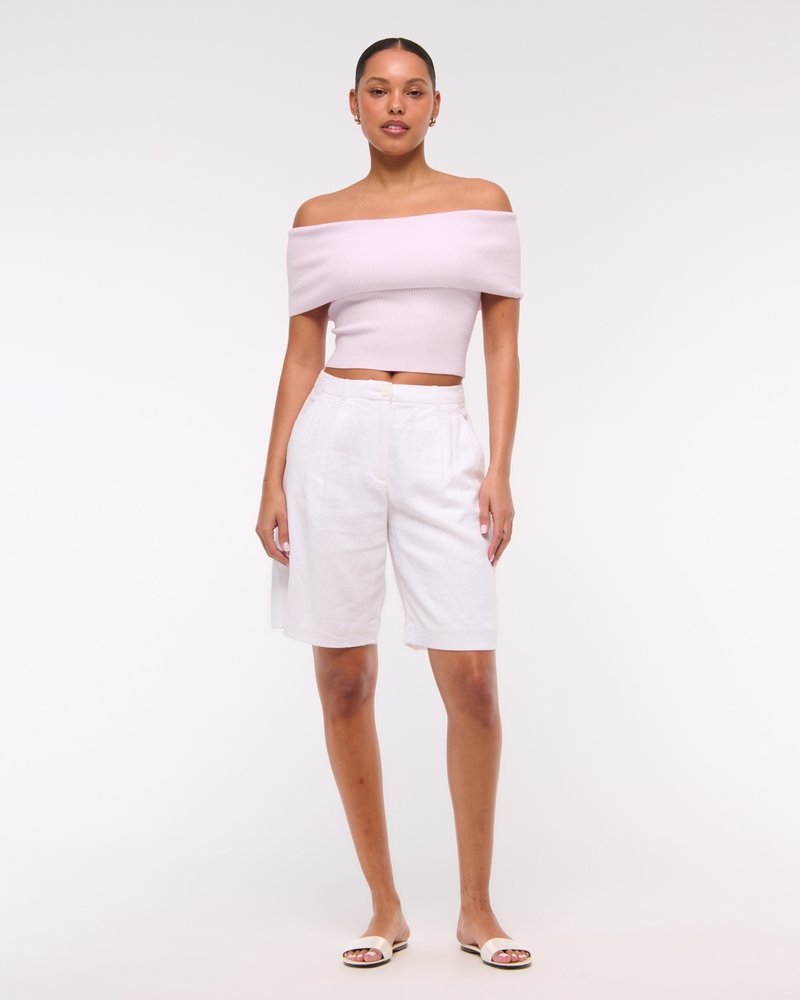 Foldover Off-The-Shoulder Sweater Top 상세 이미지 3