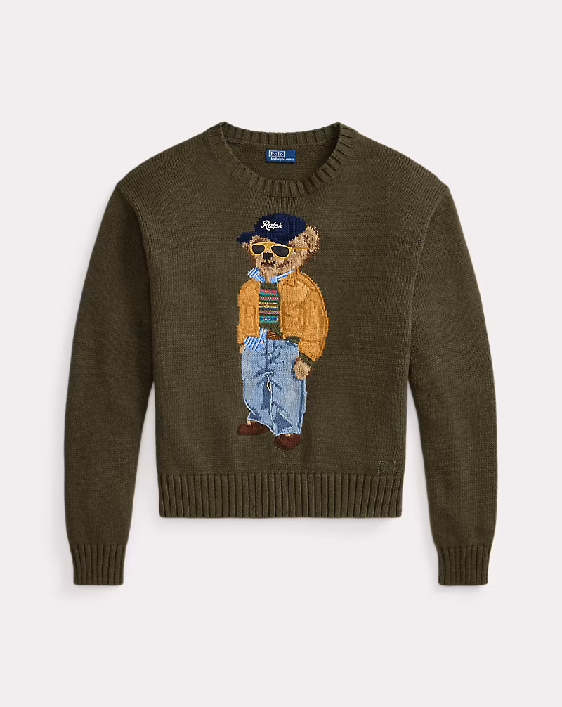 Polo Bear 코튼 크루넥 스웨터 상세 이미지 2