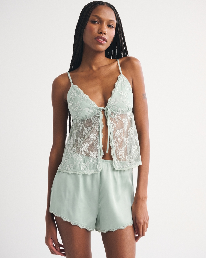 Lace and Satin Sleep Cami 상세 이미지 2