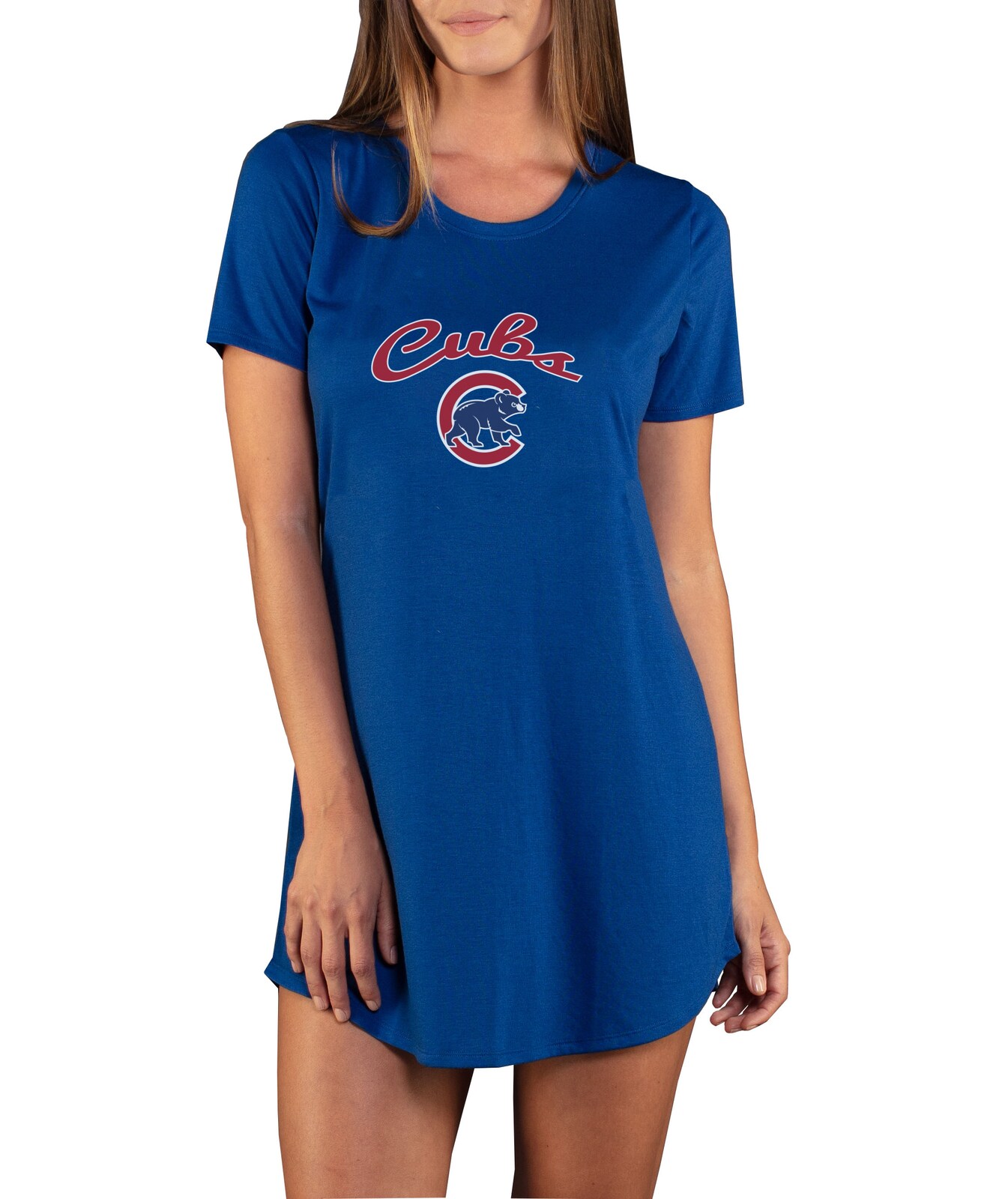 여성용 Chicago Cubs 로열 마라톤 니트 나이트셔츠