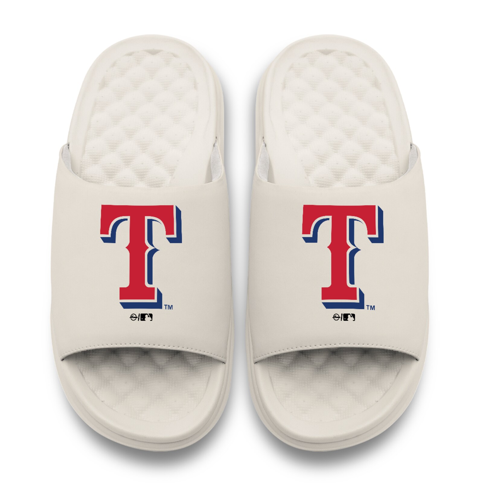 남녀공용 Texas Rangers ISlide 크림 프라이머리 모티브 슬라이드 샌들 상세 이미지 3