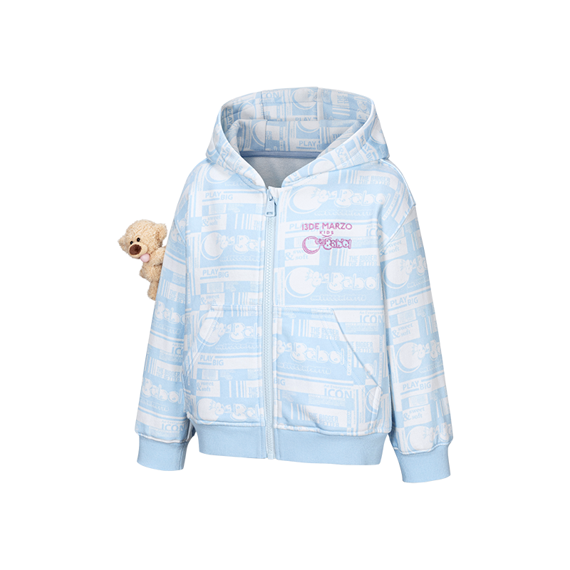 BabyBear 버블껌 집업 후디 블루 상세 이미지 2