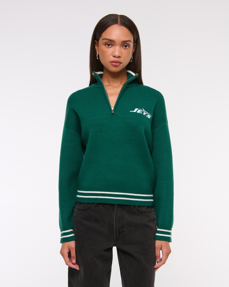 New York Jets LuxeLoft Half-Zip 상세 이미지 3