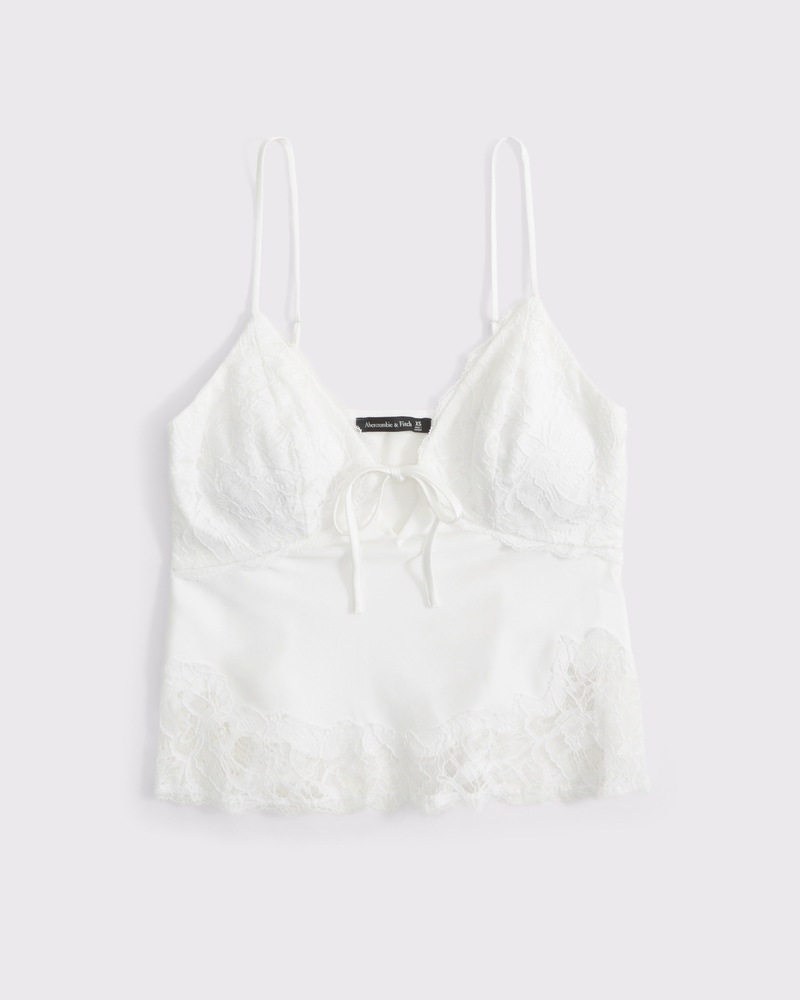 Bra-Free Lace Pieced Set Top 상세 이미지 8