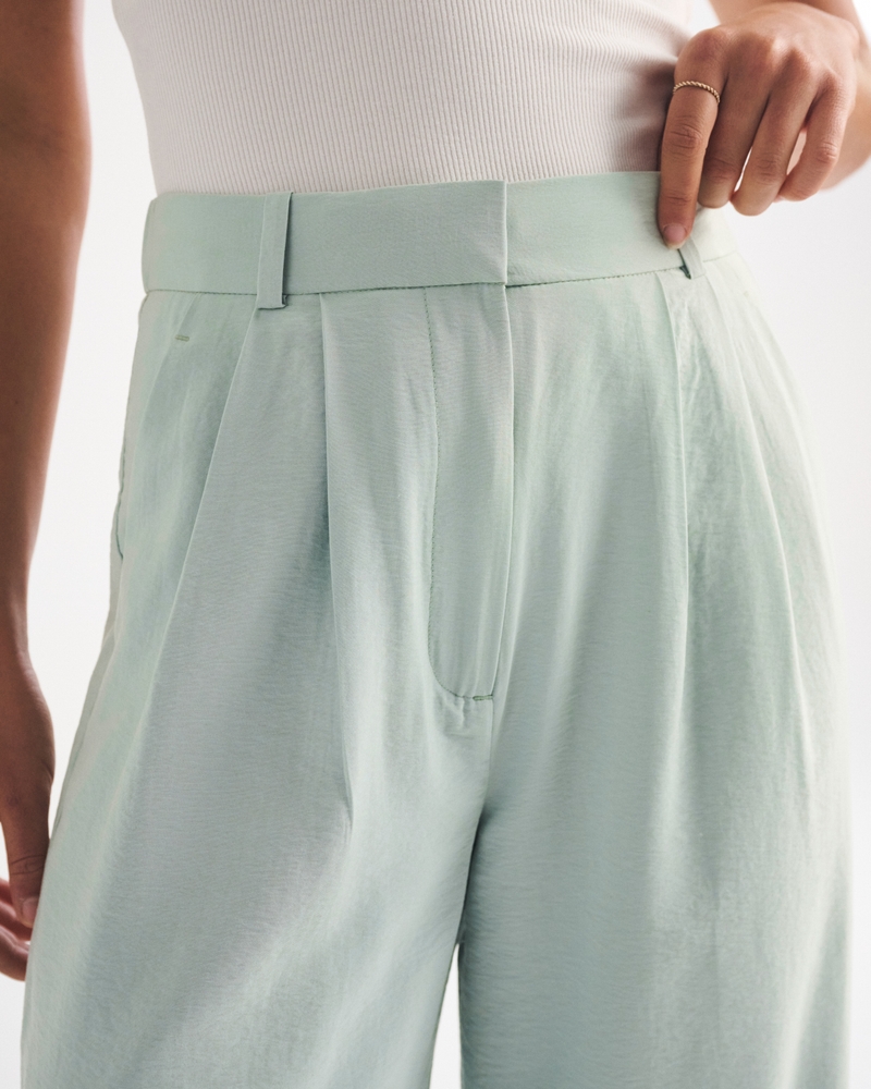 A&F Sloane Lightweight Crepe Tailored Wide Leg Pant 상세 이미지 3