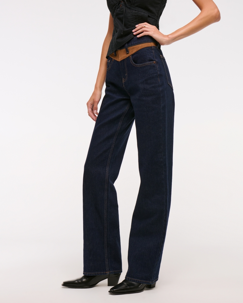 High Rise 90s Relaxed Vegan Suede Yoke Jean 상세 이미지 3