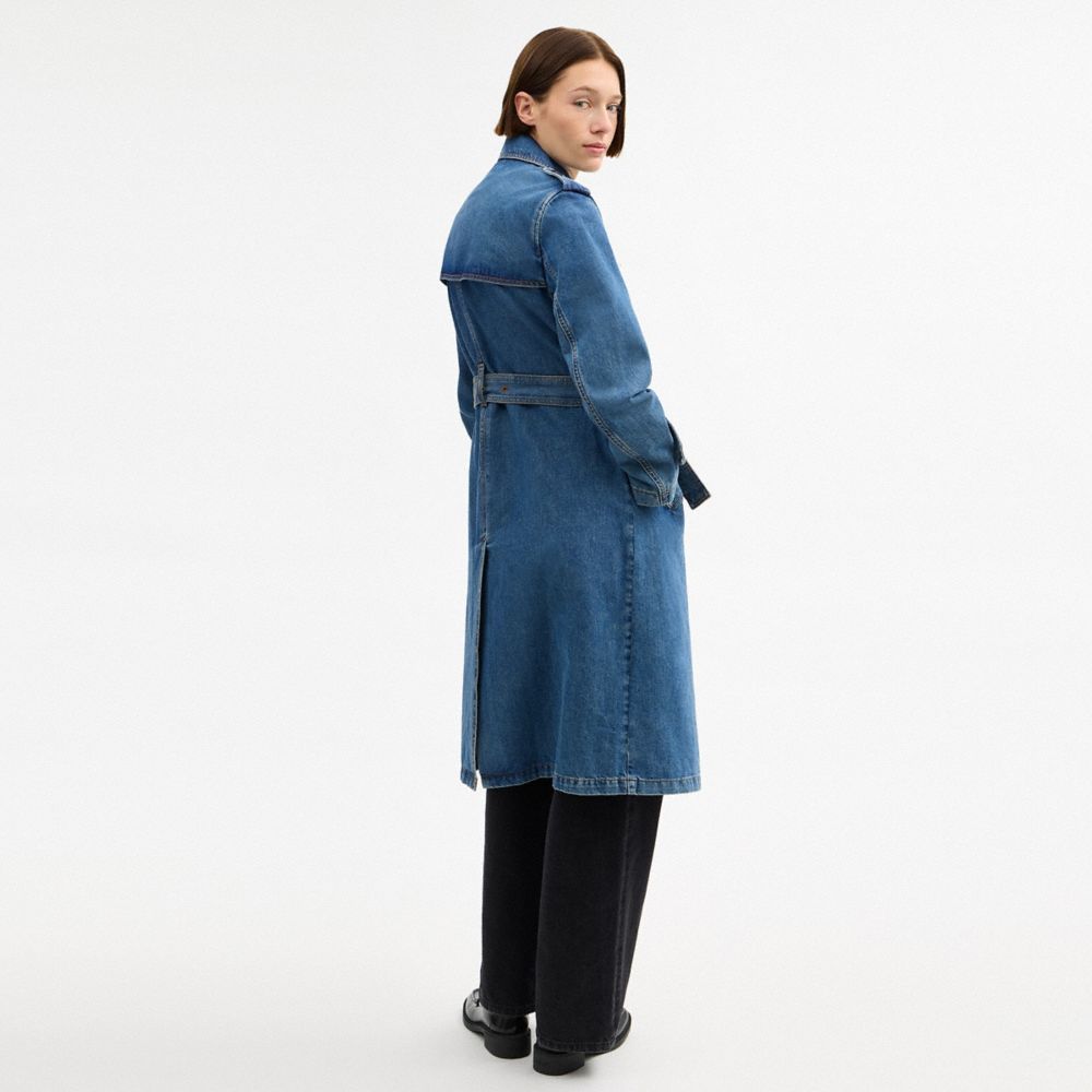 Denim Long Trench Coat 상세 이미지 3
