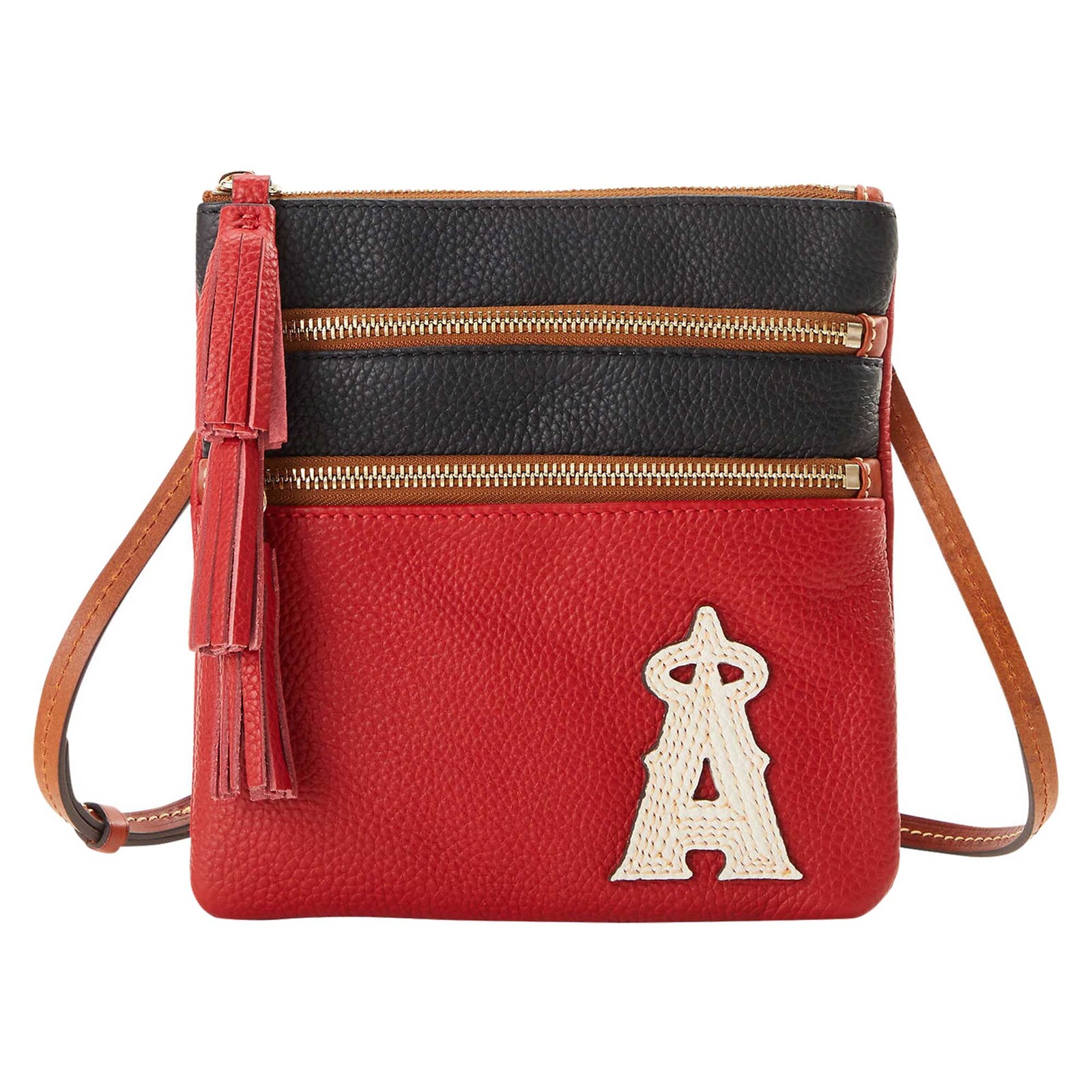 Los Angeles Angels Dooney & Bourke Infield 트리플 지퍼 크로스백 상세 이미지 5